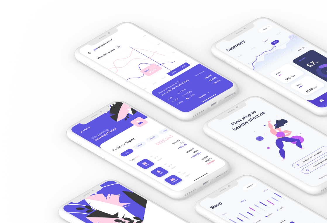 Desarrollo de apps móviles Madrid - Mockup aplicación iOS Android